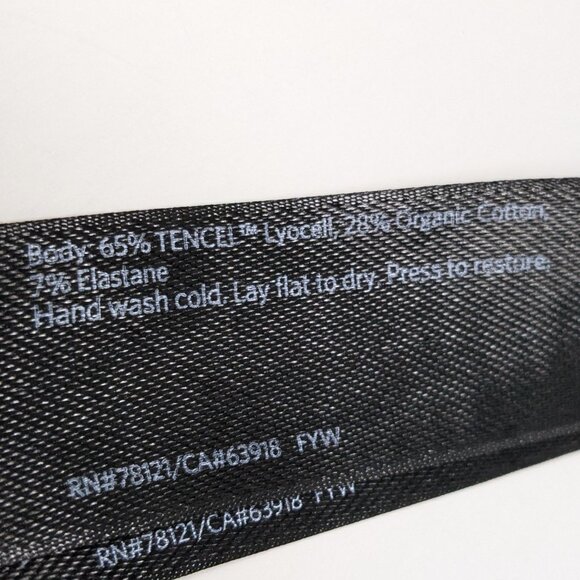 Eileen Fisher Oversized Funnel Neck Tunic Top Large Black Brushed Terry Tencel - Picture 9 of 13